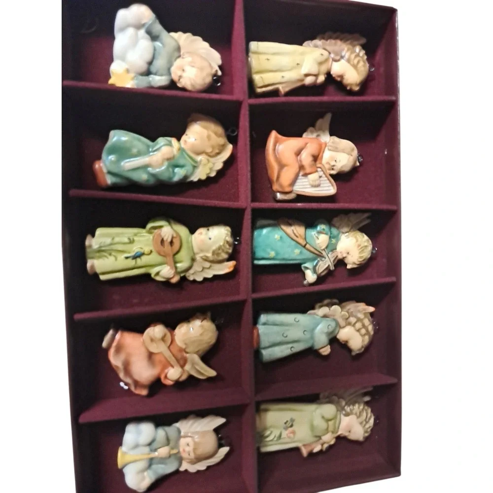 The M.I. Hummel Angels Of Christmas Ornament Collection By Danbury 1989 10 piece